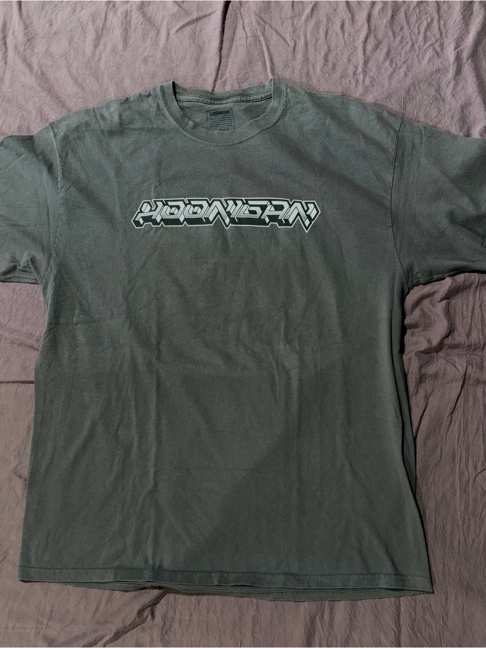 Men's Graphic Crew Neck T-Shirt - Dark Olive